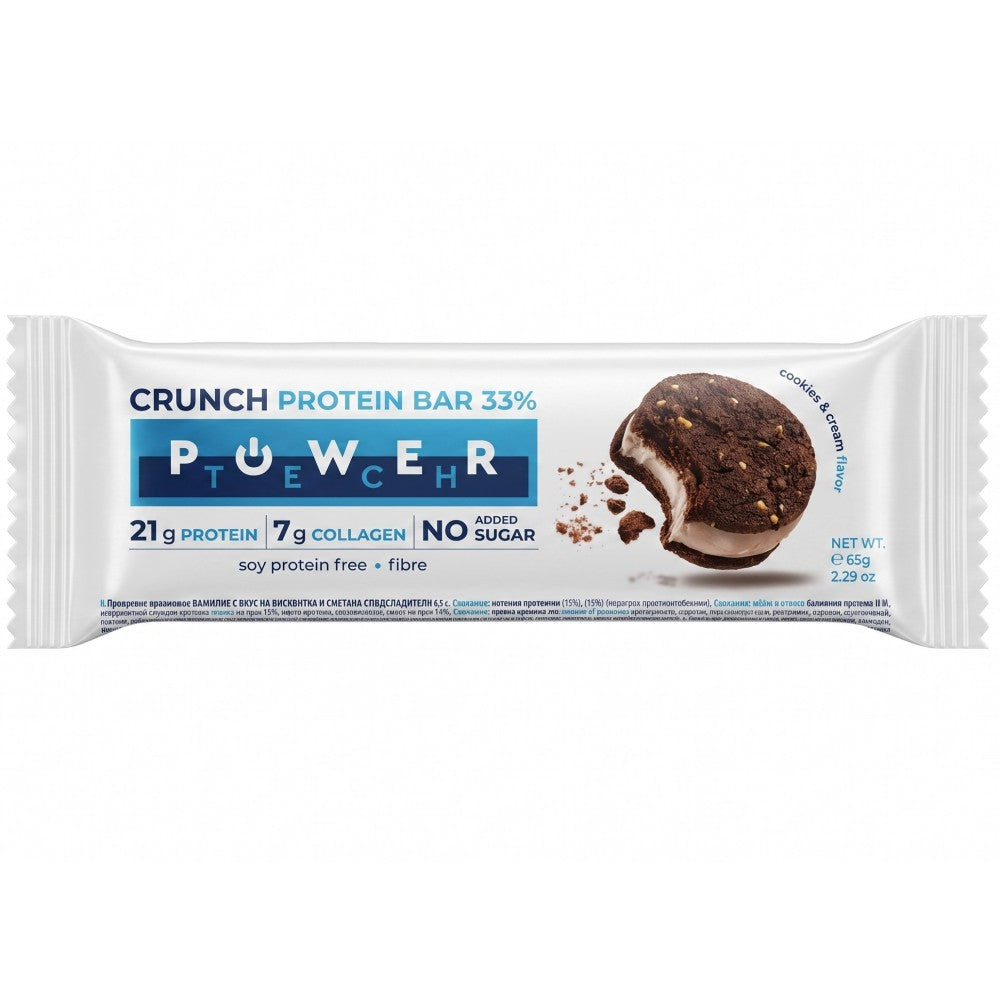 Power Tech Crunch Protein Bar 33% Cookies & Cream 65g