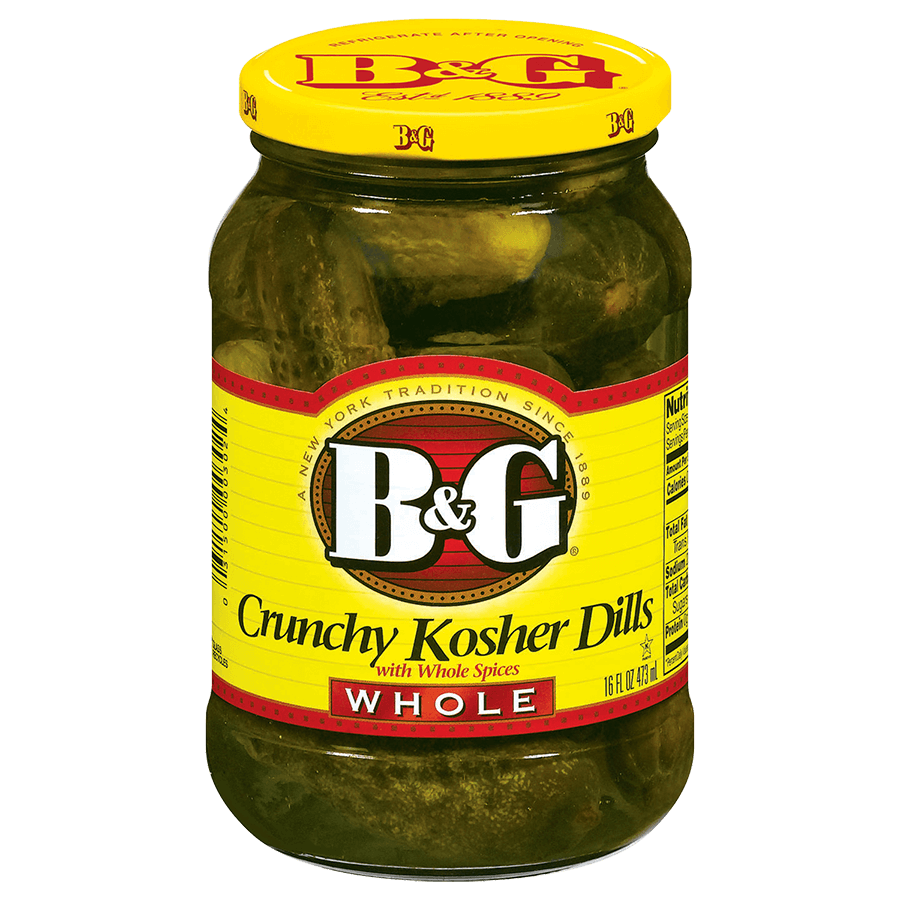 B&G Crunchy Kosher Dill Whole Pickles 473ml (Best Before Date 20/06/2025)
