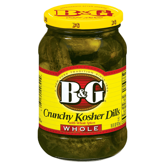 B&G Crunchy Kosher Dill Whole Pickles 473ml (Best Before Date 20/06/2025)