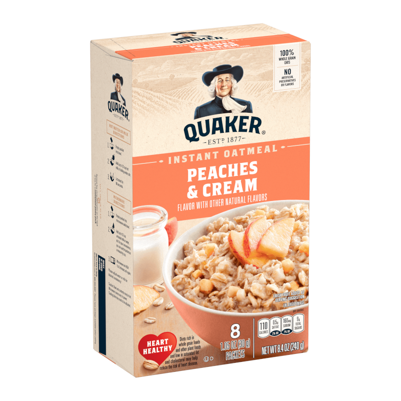 Quaker Instant Oatmeal Peaches & Creme 240g