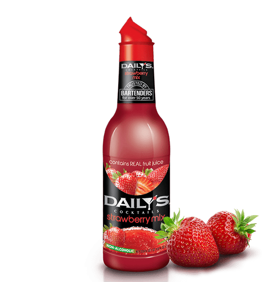 Daily's Cocktails Non-Alcoholic Strawberry Mix 1Ltr (Just Cap Broken)