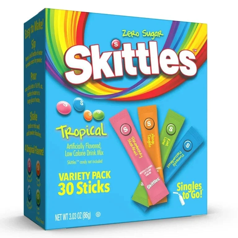 Skittles TROPICAL Variety Pack 30 Sticks 86g