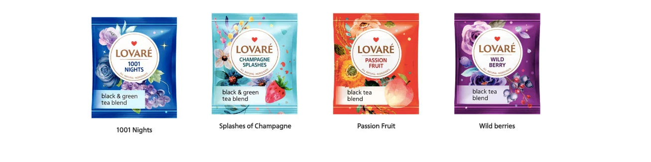 Lovare Bergamot Assorted 48g (4 Flavours * 8 Tea Bags)