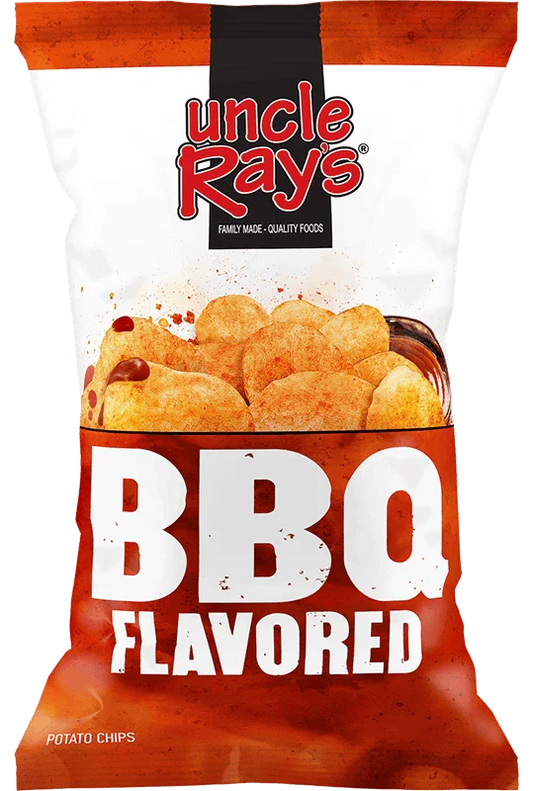 Uncle Ray's  BBQ Flavoured Potato Chips 127.5g (Pack of 3) (Best Before Date 03/01/2026)