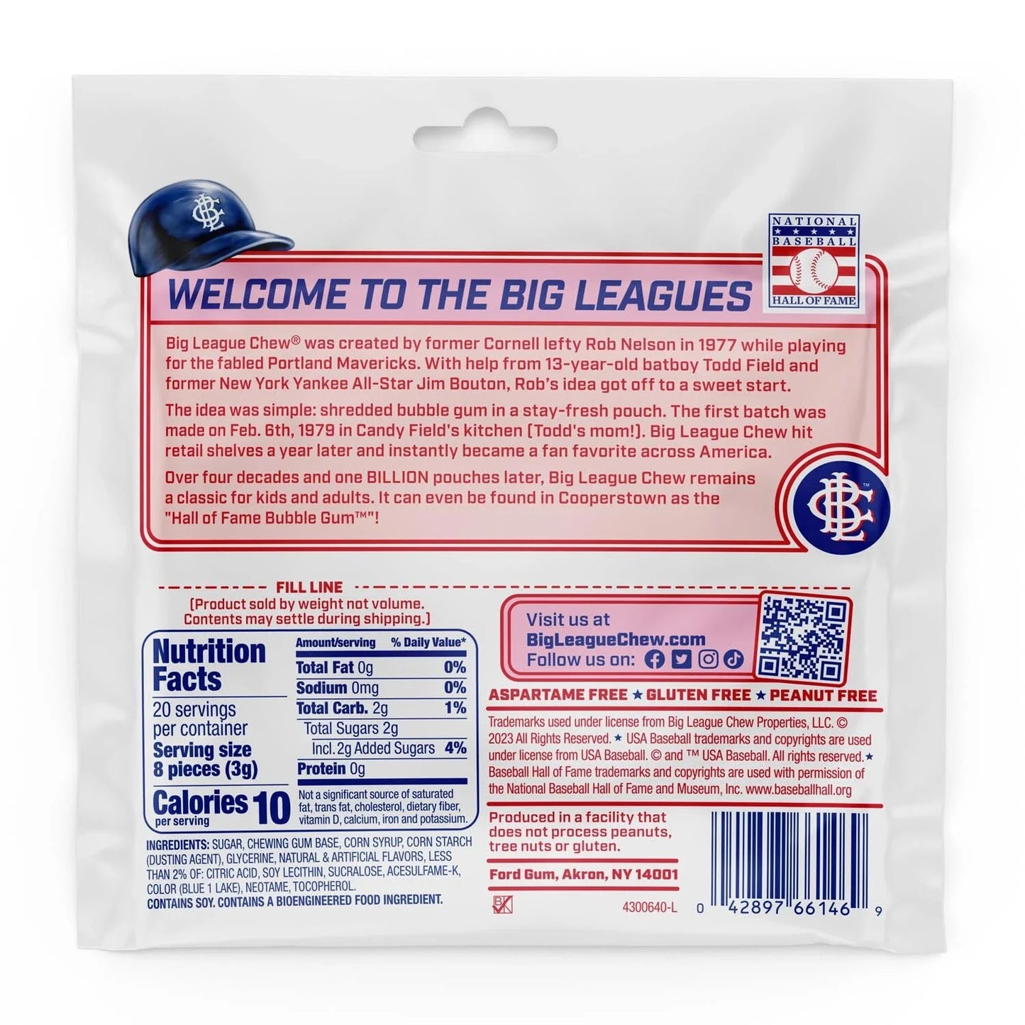 Big League Chew Bubble Gum 60g | Big Rally Blue Raspberry