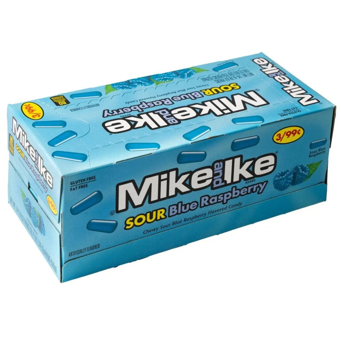 (24 x 22g) Mike and Ike Sour Blue Raspberry Chewy Candy(Best Before Date 01/2026)