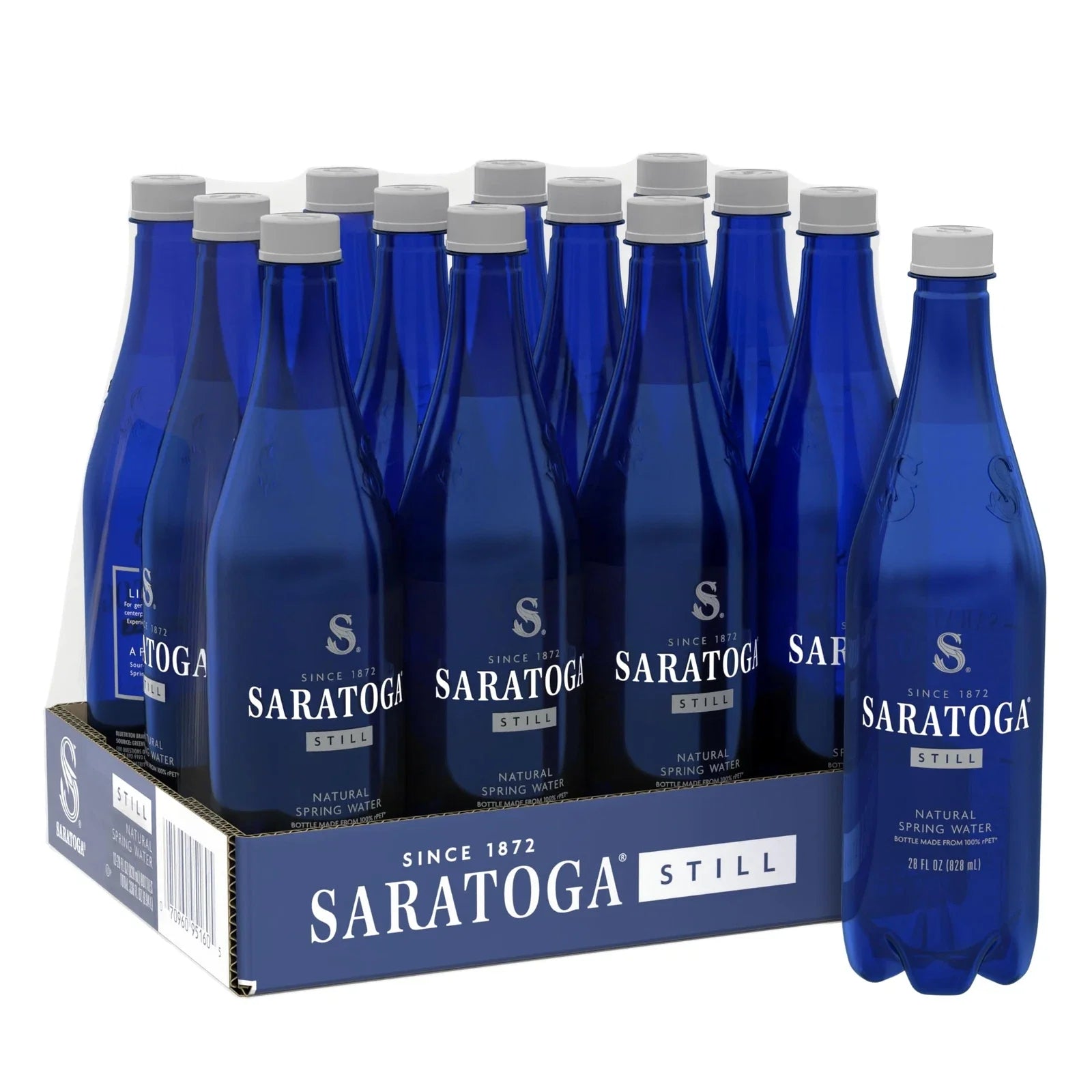 Saratoga Glass Twist Still Water 828ml (Pack of 12)