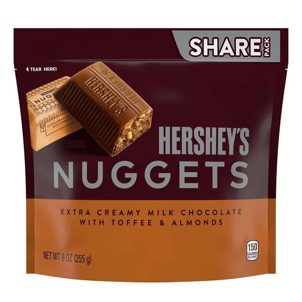 Hershey's Nuggets Milk Chocolate with Toffee & Almonds 255g