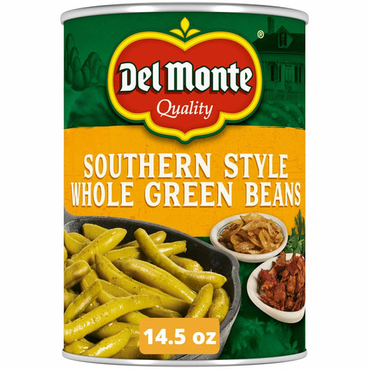 Del Monte Southern Style Whole Green Beans 411g (DENTED TIN)