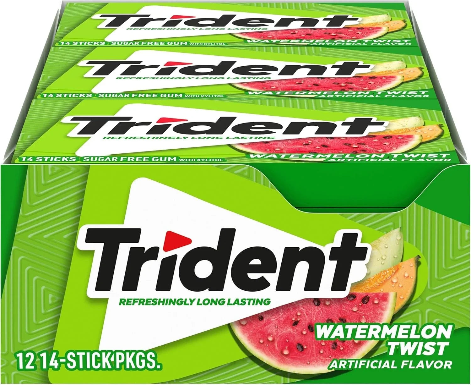 Trident Watermelon Twist Sugar Free Gum 14 Pieces