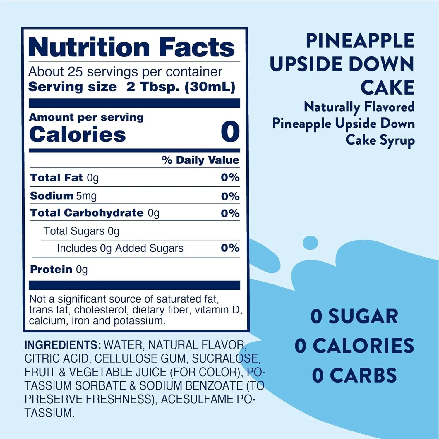Skinny Syrups Sugar Free Pineapple Upside Down Cake 750ml