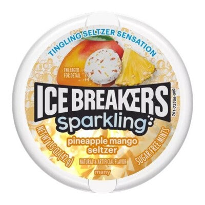 Ice Breakers Sparkling Pineapple Mango Mints 42g (Best Before : July 2026)