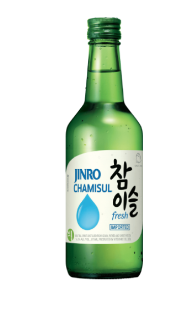 Jinro Fresh Soju ABV 16.5% 350 ml (Pack of 5)