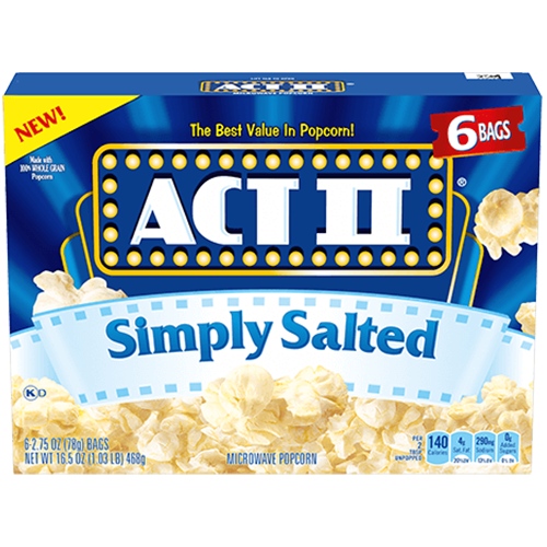 ACT || Simply Salted Popcorn 468g (Best Before : 31 May 2026)