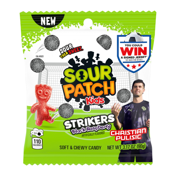Sour Patch Kids Strikers Black Raspberry Candy Bag 90g