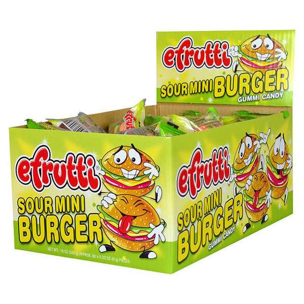 Efrutti Sour Mini Burger Gummi Candy 60 Pieces(Best Before Date :-10/03/2025)