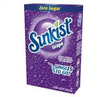 Singles To Go Sunkist Grape Drink Mix 15g (6 Sticks)