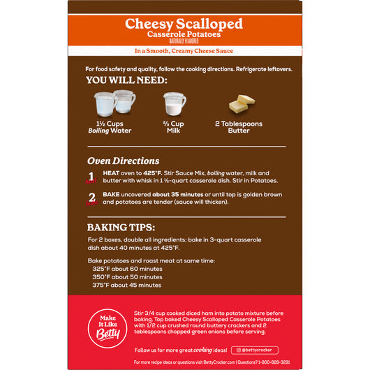 Betty Crocker Cheesy Scalloped Casserole Potatoes 113g
