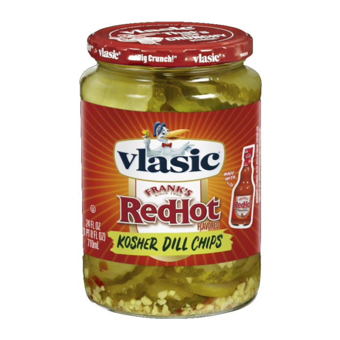 Vlasic Franks Red Hot Kosher Dill Chips 710ml (Best Before : 24 Jun 2025)