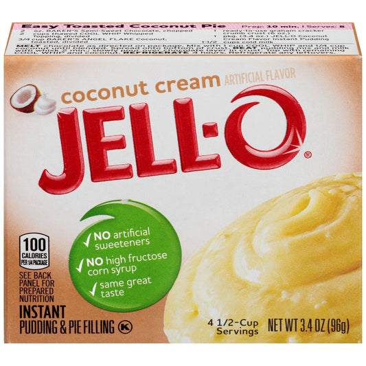 Jell-O Coconut Cream Instant Pudding & Pie Filling 96g