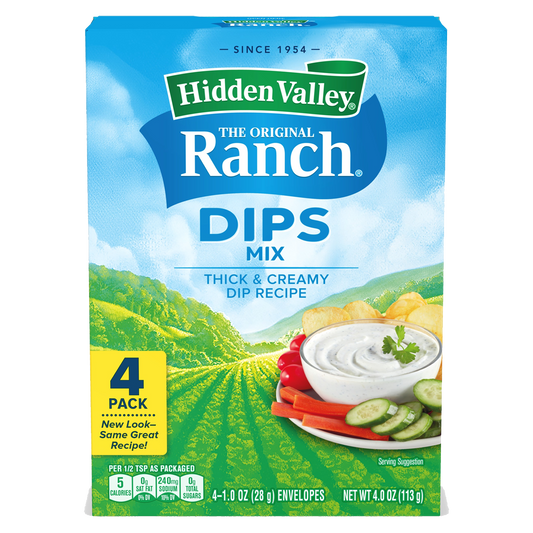 Hidden Valley Original Ranch Dips Mix 4 Pack Box 113g
