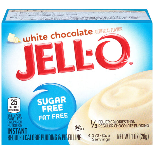 Jell-O Instant Sugar Free Fat Free White Chocolate Pudding & Pie Filling 28g