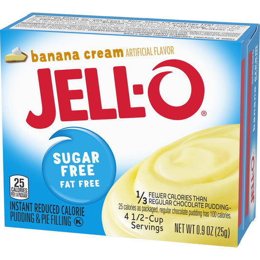 Jell-O Instant Sugar Free Fat Free Banana Cream Pudding & Pie Filling 28g