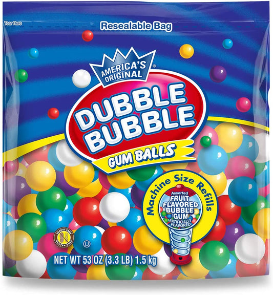 Dubble Bubble Gum Balls Refill Pack 1.5kg sold by American grocer Uk