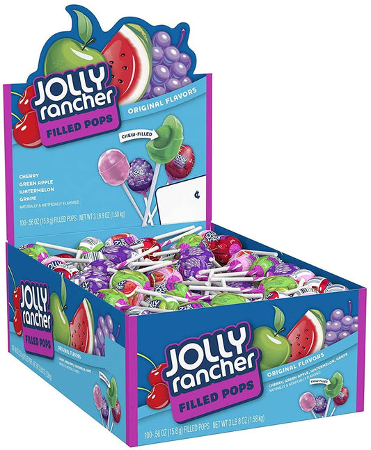 Jolly Rancher Fruit Chews Lolli Pops 100ct