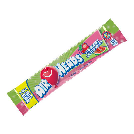 Airheads 2 in 1 Strawberry & Watermelon Big Bar Candy 42.5g sold by American Grocer in the UK