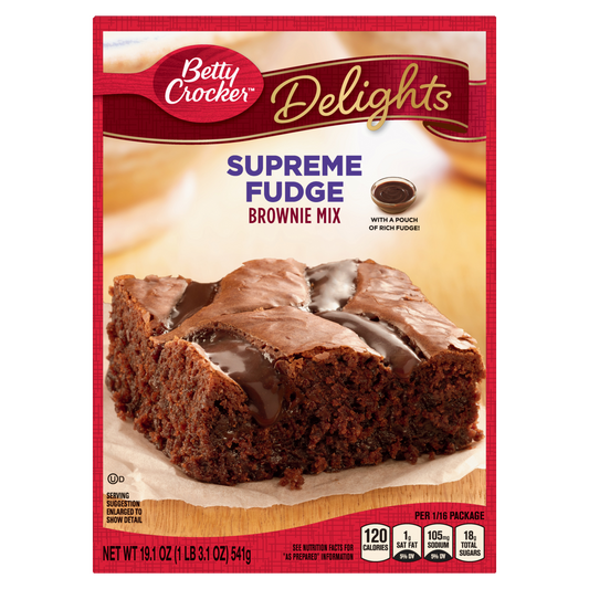 Betty Crocker Delights Supreme Fudge Brownie Mix 541g sold by American Grocer in the UK