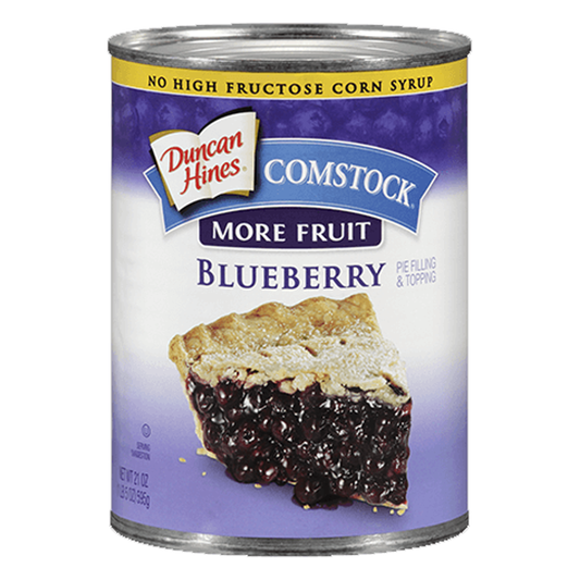 Duncan Hines Comstock More Fruit Blueberry Pie Filling & Topping 595g sold by American grocer Uk