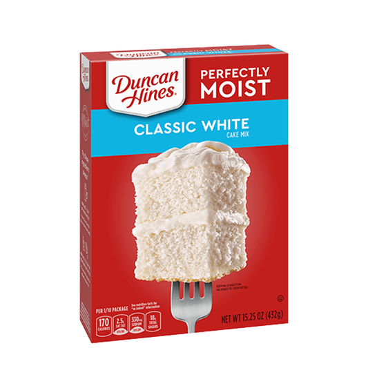 Duncan Hines Classic White Cake Mix 432g sold by American grocer Uk