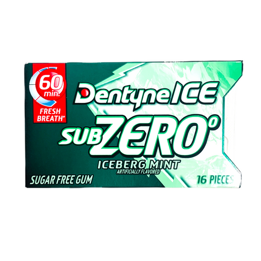 Dentyne Sub Zero Iceberg Mint Sugar Free Gum 16 Pieces sold by American grocer Uk
