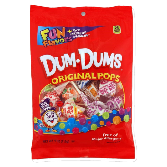Dum Dums Original Pops 113g sold by American grocer Uk