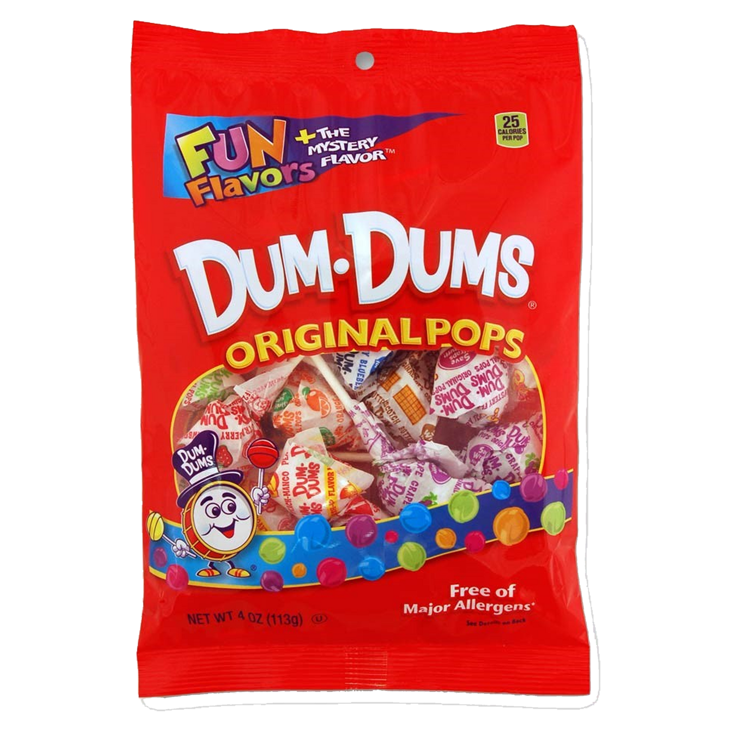 Dum Dums Original Pops 113g sold by American grocer Uk