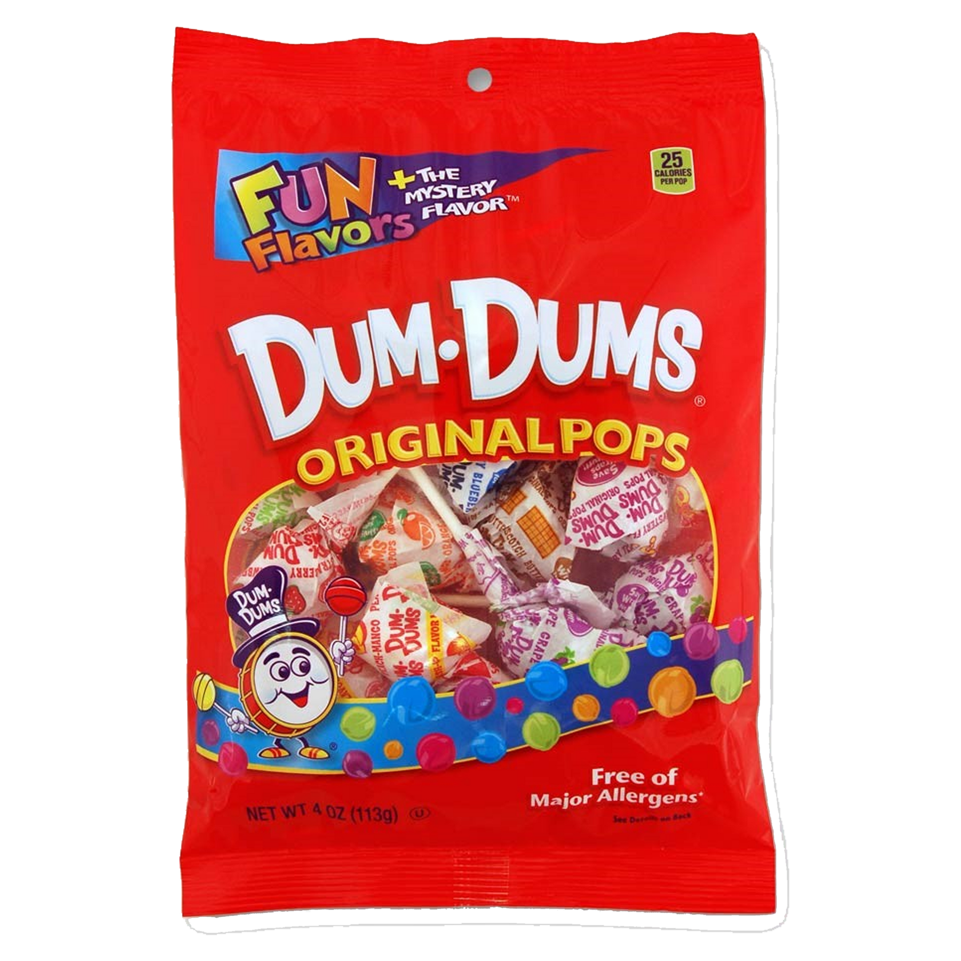 Dum Dums Original Pops 113g sold by American grocer Uk