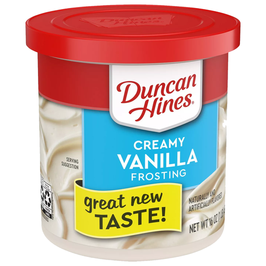 Duncan Hines Creamy Vanilla Frosting 454g sold by American grocer Uk