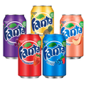 Fanta 5 Flavours Mix Pack Cans (Grape, Pineapple, Strawberry, Peach, Berry)