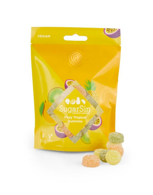 SugarSin Fizzy Tropical Gummies 100g (Vegan)