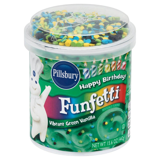 Pillsbury Funfetti Vibrant Green Vanilla Frosting 442g