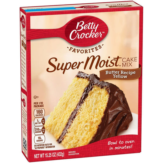 Betty Crocker Super Moist Butter Recipe Yellow Cake Mix 432g sold by American Grocer in the UK