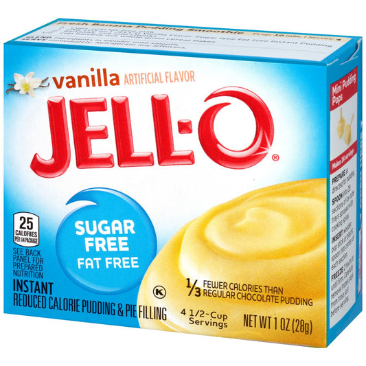 Jell-O Instant Sugar Free Fat Free Vanilla Pudding & Pie Filling 28g