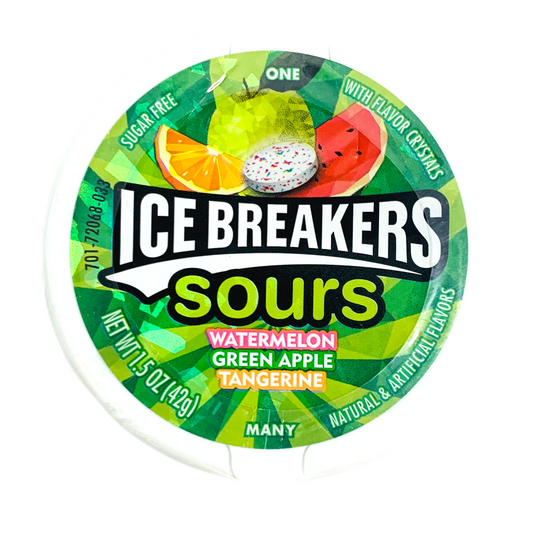 Ice Breakers Sours Watermelon/Green Apple/Tangerine Sugar Free 42g