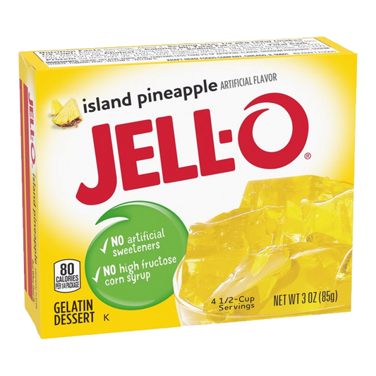 Jell-O Island Pineapple Gelatin Dessert Mix 85g