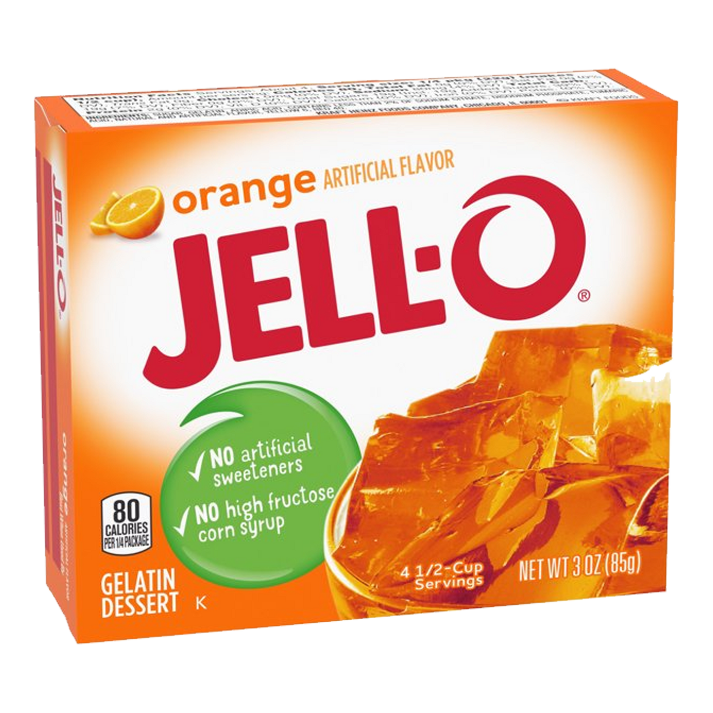 Jell-O Orange Gelatin Dessert Mix 85g (Best Before Date 18/11/2024)