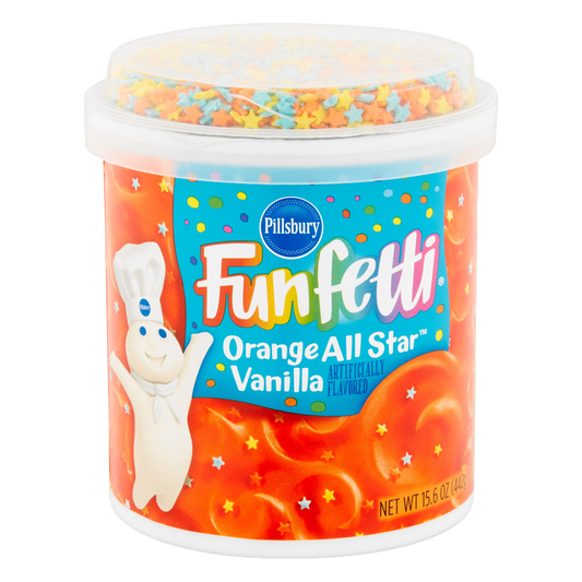 Pillsbury Funfetti Orange All Star Vanilla Frosting 442g