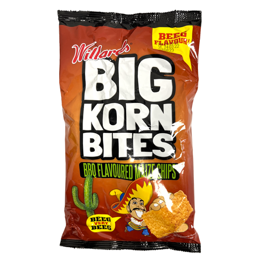 Willards Big Koen Bites BBQ Flavoured Maize Chips 120g [South African]