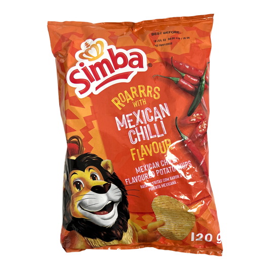 Simba Mexican Chilli Flavoured Potato Chips 120g [South African]