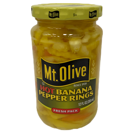 Mt. Olive Hot Banana Pepper Rings 355ml